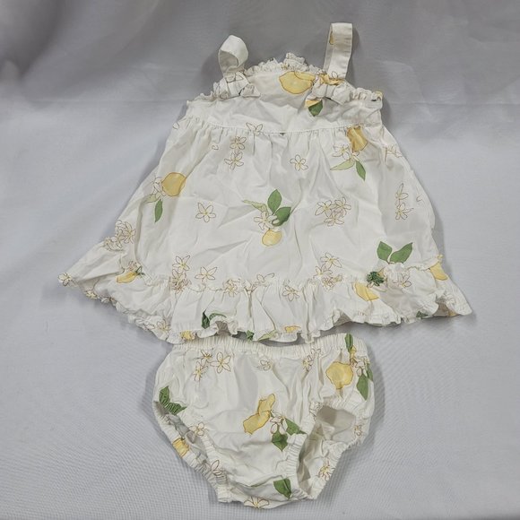 Gymboree Lemon Tree 3-6 Months White Jumper Sun Dress Vintage 2007 - Picture 1 of 4